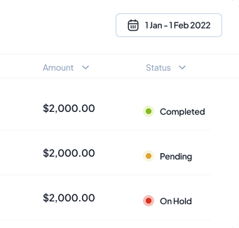 Clear payment history