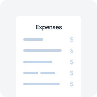 Fill in the list of your business expenses.